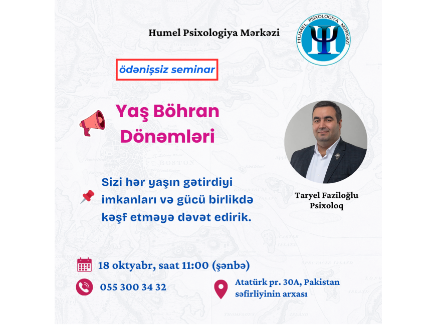  “Yaş Böhran Dönəmləri” Seminarı — Uğurla Başa Çatdı!